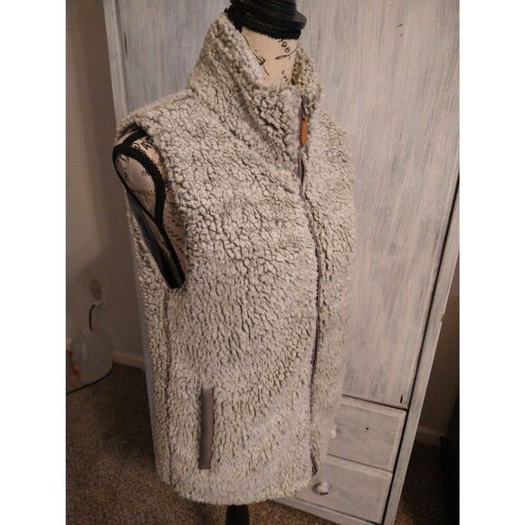 Jess Lea outdoorsy Logan look  faux fur polyester vest light green small - Picture 5 of 11